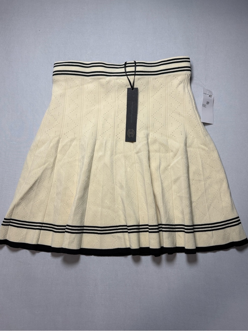 House of Harlow 1960 Cream Knit Pleated Tennis Skirt Size XS NWT - Picture 3 of 10